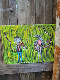 Image 9 of Possums Playing Music In Field 