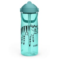 Image 2 of Flip straw water bottle zebra 
