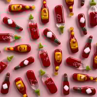 Image 1 of Fused glass hot sauce magnets