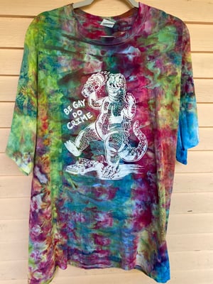 Image of 3XL Godzilla Be Gay Do Crime Tie Dye Shirt 1