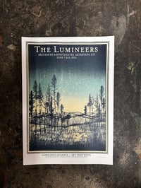 Image 1 of The Lumineers Red Rocks 2016 screen print poster by Jon Mackay 