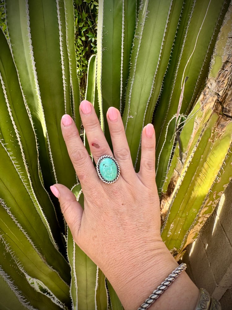 Image of Mine #8 Turquoise ring - size 8