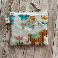 Image 7 of “Patchwork Farm” Medium/Small/OR Mini Quilted Zipper Bag