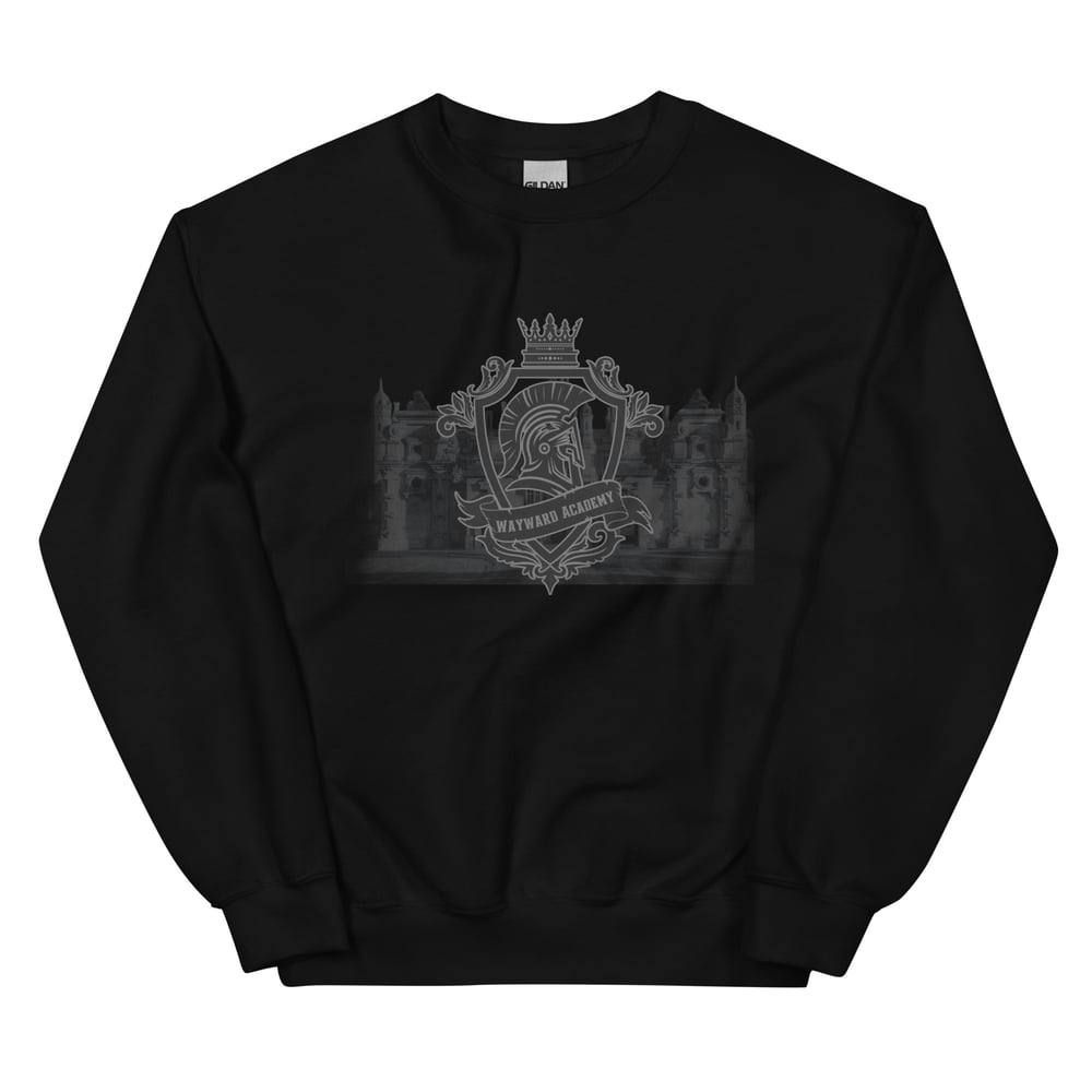 Image of Officially licensed kings of Wayward logo with building Unisex Sweatshirt