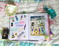 Image 2 of flowlotl favorites sticker sheet