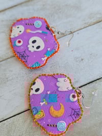 Image 3 of Kitty Pumpkin earrings 2