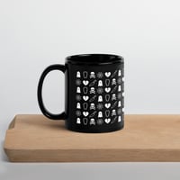 Image 1 of Spooky Pattern Black Mug