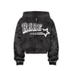 RARE BLACK RHINESTONE ZIP UP