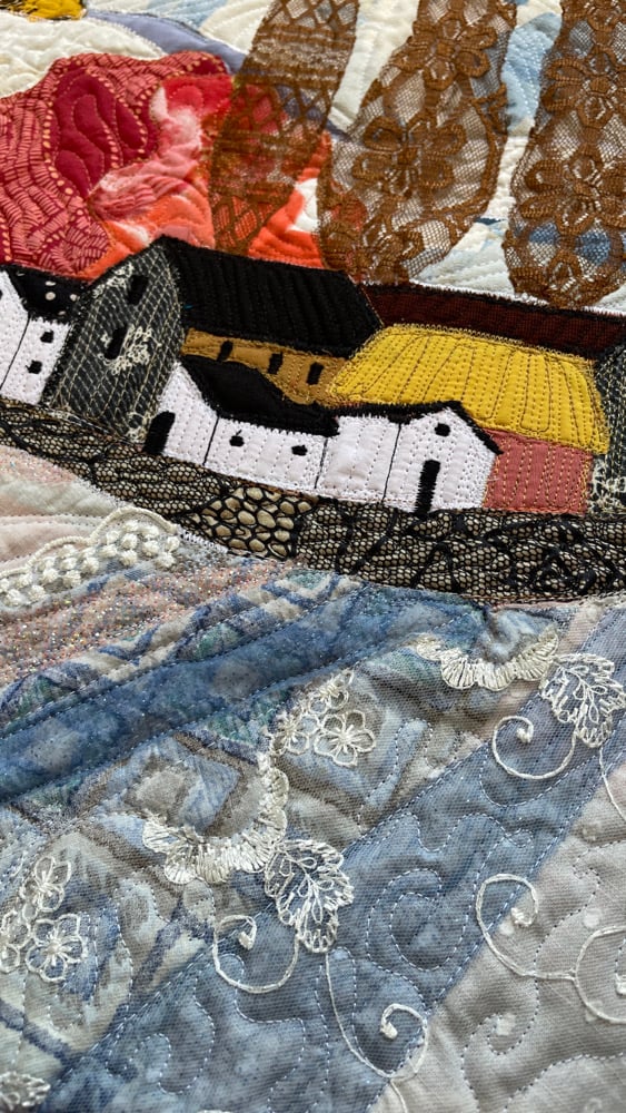 ‘Winter lace’ - winter art quilt, 57x54 cm Image 14