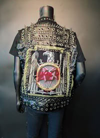 Image 9 of CUSTOM MADE MENS DENIM METAL BATTLE VESTS 