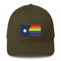 Image 6 of Minnesota Rainbow Pride Flag (6 Stripe) Flexfit Cap
