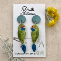 Green Rosella Earrings