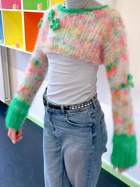 Image 4 of Sofie and Iris Green, Pink and Orange Mohair Bolero 