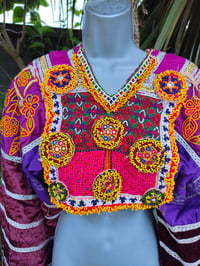 Image 8 of Vintage Fez crop Tribal Top 34 inches chest
