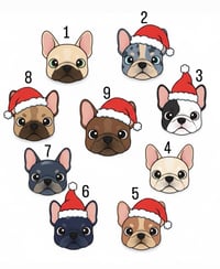 Image 1 of Frenchie head ornaments 