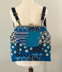 Image 1 of Blue Patch 3 in 1 Kiss Lock Backpack