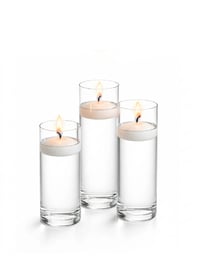 Image 1 of  Cylinder vases for floating candles or flower holder a set if 3