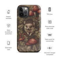 Image 14 of Boho Nature Cottagecore Inspired Hedgehogs Among Mushrooms Tough Case for iPhone®