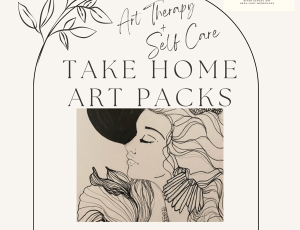 Image of Take Home Self Care Art Pack | Collage Elephant 