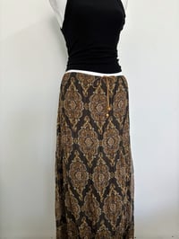 Image 2 of 00s Brown maxi skirt // 42