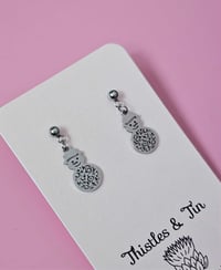 Image 3 of Filigree Snowman Mini Dangles