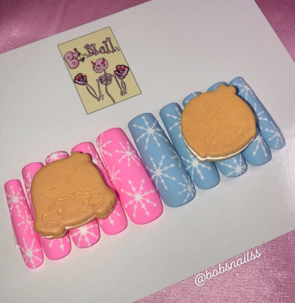 Image of RTS Size M Bobs Nails Sizing XXL Square Little Twin Stars Cookies ❄️