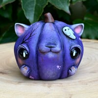 Image 1 of Painted Meowkin Sculpture