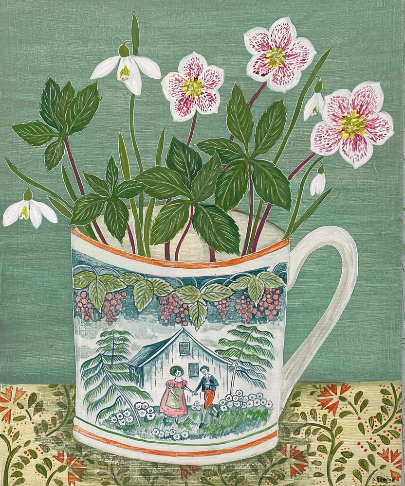 Image of Winter chalet cup Giclee print