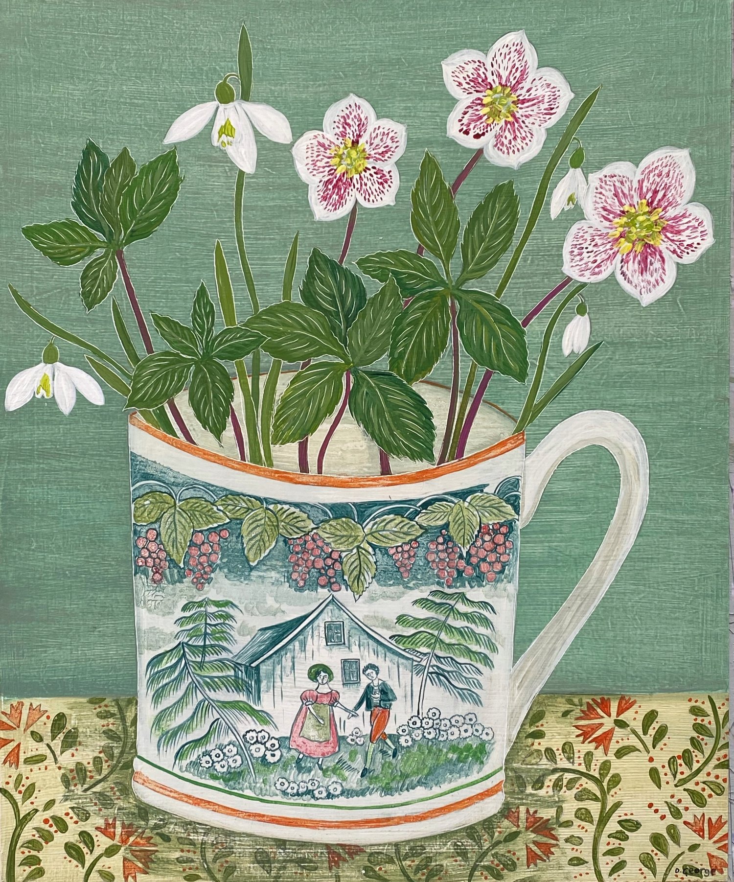 Image of Winter chalet cup Giclee print