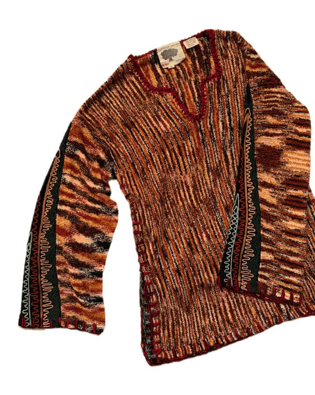 early 70s men's tunic sweater women's mini dress knit