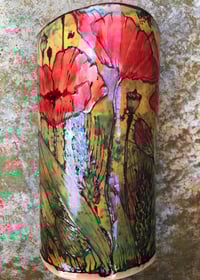 Image 2 of “corn poppies” reduction lustre vase