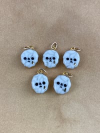 Image 1 of Tiny Sad Cracked Skulls - Gold Lustre