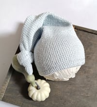 Image 1 of Newborn sleep hat for phoroshoot | blue