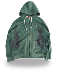 Image 1 of VTG RL GREEN ANGEL ZIP UP FLEECE (XL)