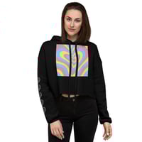 Image 2 of Groovy Love Hearts Crop Hoodie