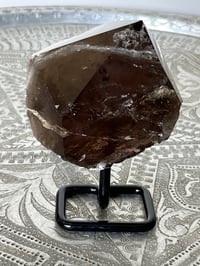 Image 13 of Smoky Quartz Natural Point With Rainbows On Stand #2650
