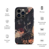 Image 22 of Beautiful Black Cat Face Splatter Painting Tough Case for iPhone®