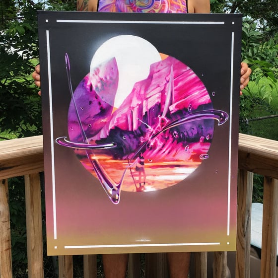 Image of "Setting Solace" 24x30 Canvas Painting