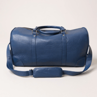 Image 2 of Blue Leather Jacket & Airport Bag