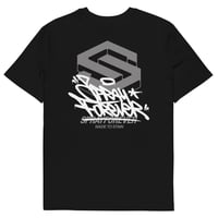 Image 1 of Tagline Grey Backprint T-shirt - Black