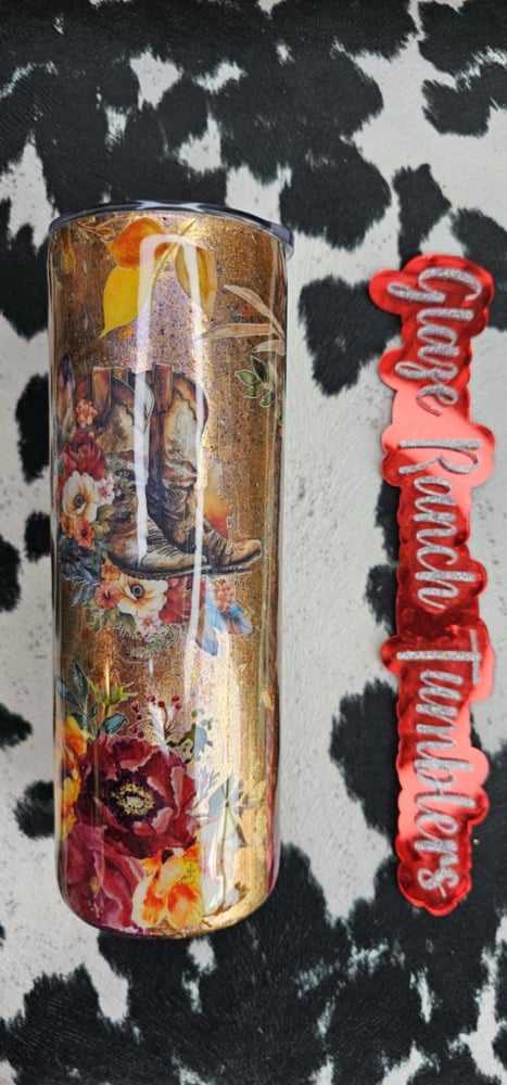 Image of 20 oz. Boots and floral