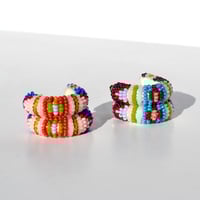 Image 1 of Cross My Mind (Huggie Hoops) | Multi-color