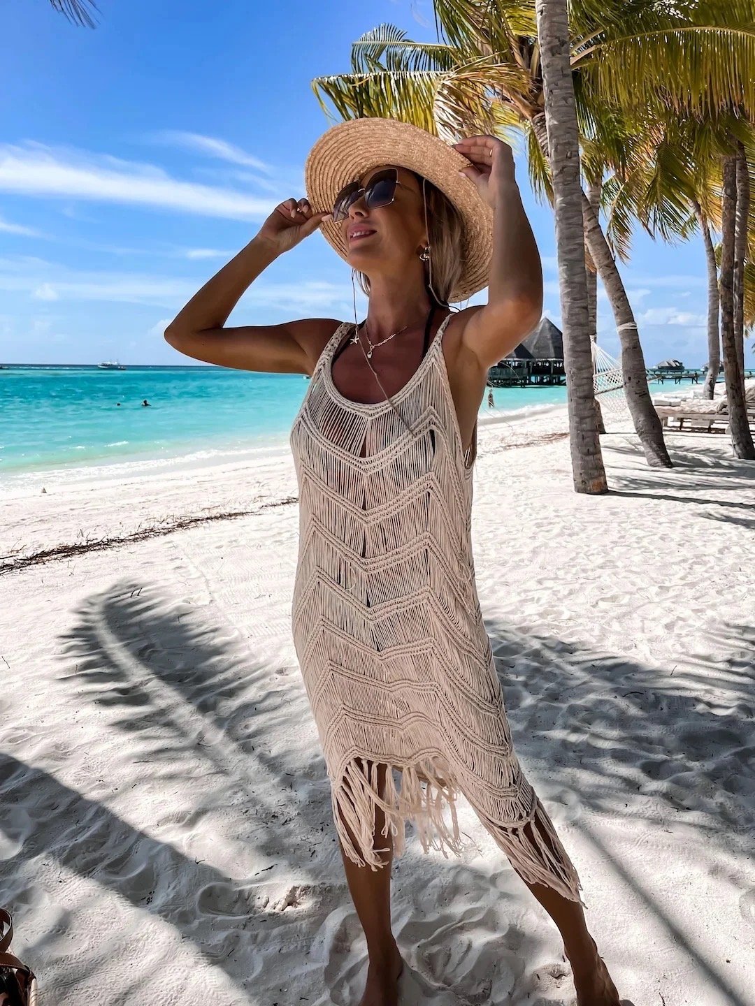 Sleeveless Crochet Swim Cover Up Dress Crochet Beach Dress' Mumma Me Sleeveless Crochet Swim Cover Up Dress Crochet Beach Dress' Mumma Me