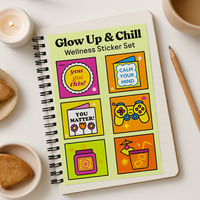 Image 2 of Glow up and Chill Sticker Sheet 