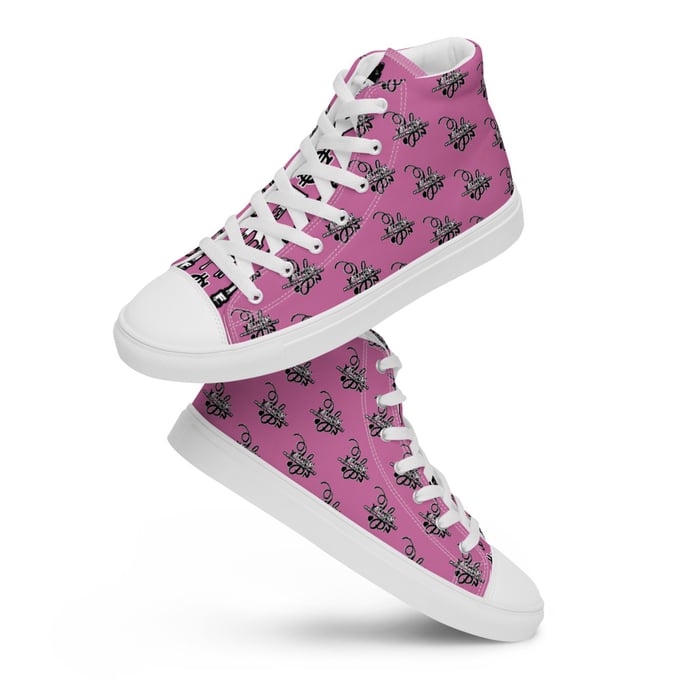 Image of Y$trezzy's 1.1s Special Edition Neon Pink, Black and White High Top Shoes