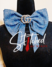 Image 1 of Baddie Denim Bowtie
