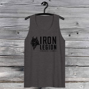 Image of Men’s Premium Tank Top - Iron Legion Strength + Combat