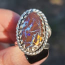 Image 4 of Handmade Sterling Silver Oval Australian Boulder Opal Ring