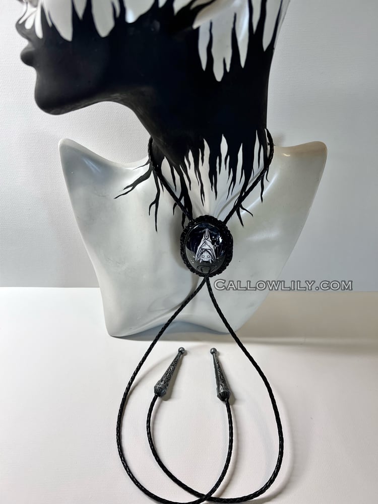 Image of Blackwork Bolo tie/necklace 