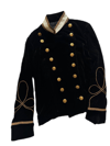 antique silk velvet military cut jacket